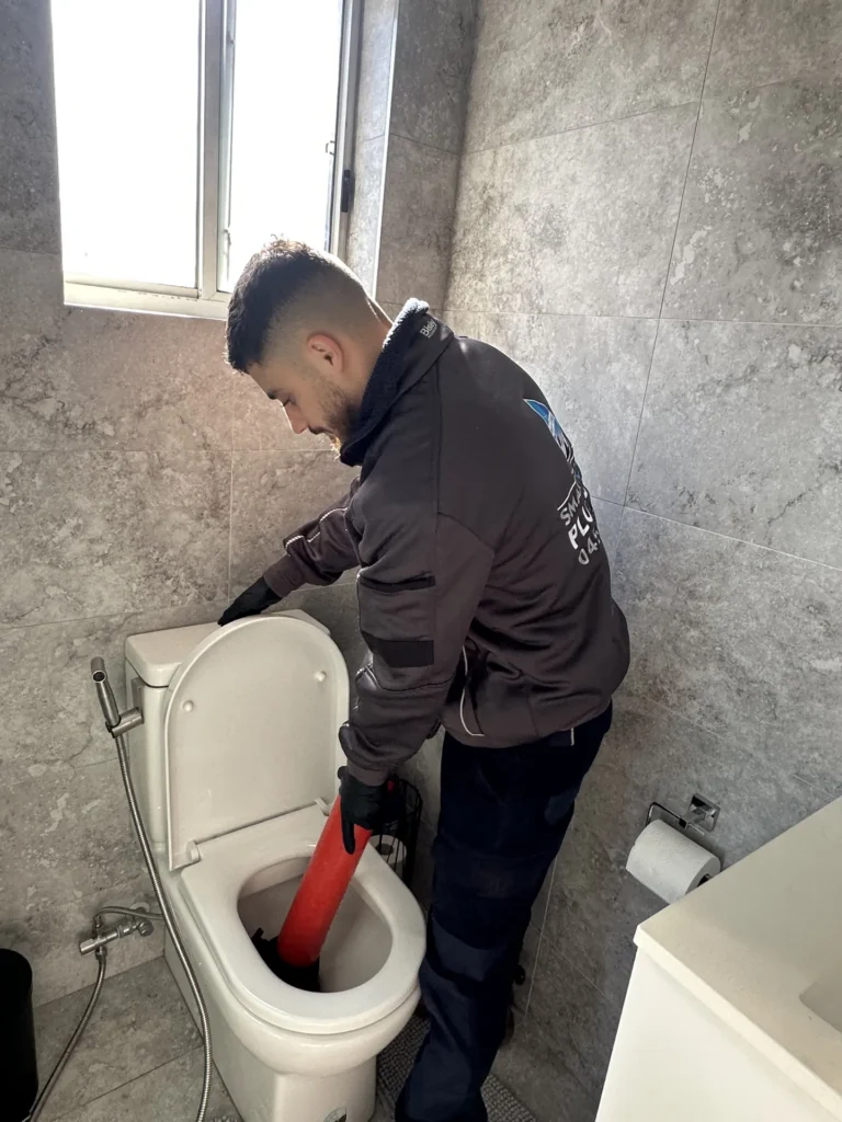 Drain inspection equipment in use